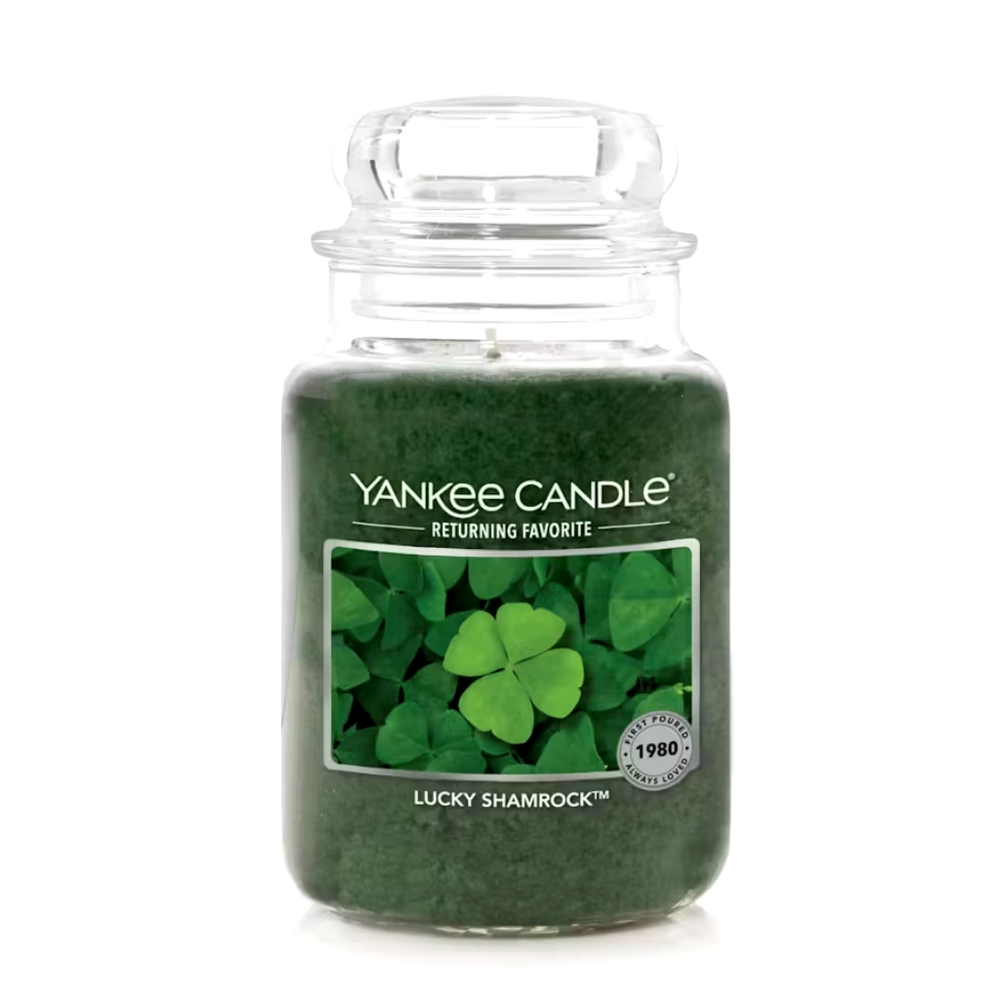 New Yankee Candle St. Patrick’s Day LUCKY SHAMROCK 22 oz Large Candle